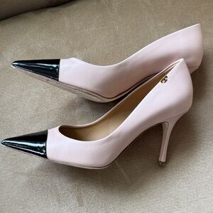 Tory Burch Pink and Black Heels
